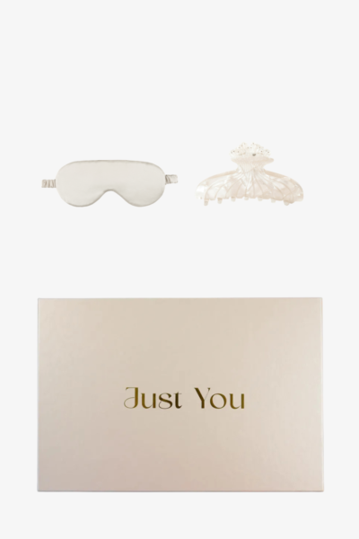 Zestaw - jedwabna opaska na oczy, klamra do włosów Dream & Shine Bridal Set